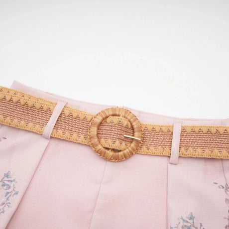Adalyn Shirt & Shorts - Puff Sleeves - High Neck - Placement - Elastic Waistband