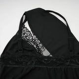 Addison Mini Dress - One - Shoulder Style - Lace and Cut - Out Detailing - Side Split - Asymmetric Hem