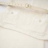 Adélade White Embellished Knit Midi Dress