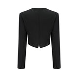 Adelaide Jacket - Corset Style - Long Sleeves - Lace - Up Fastening - Cropped Design