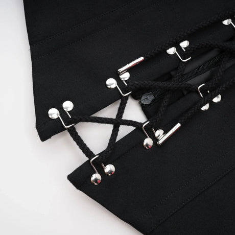 Adelaide Jacket - Corset Style - Long Sleeves - Lace - Up Fastening - Cropped Design