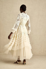 Adelaide Maxi Dress Floral - Embroidered Tulle & Ruffles