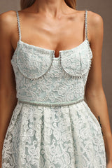 Adelaide White Lace Halter Mini Dress for Special Occasions