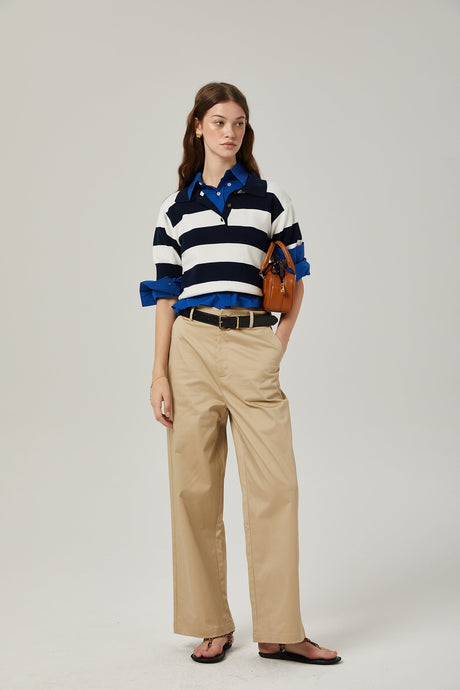Adèle colorblock striped shirt