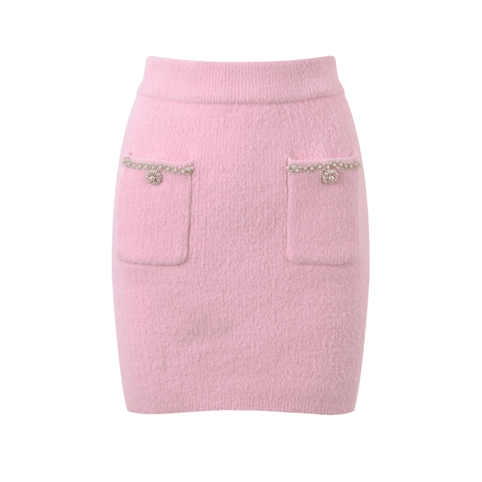 Annie Jacket & Skirt Annie Pink Faux Pearl Embellished Matching - modified image