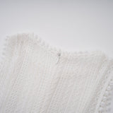 Adelina Midi Dress - Crochet Knit - Puff Skirt - Godet Design - Rear Zip Fastening