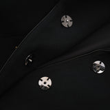 Aëlle black singlebreasted long coat