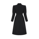 Aëlle black singlebreasted long coat