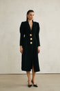 Aëlle black singlebreasted long coat