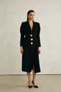 Aëlle black singlebreasted long coat