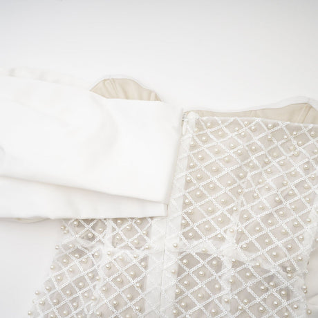 Agata Dress - Off - Shoulder - Midi - Embellished