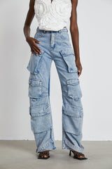 Agathe highwaisted palazzo cargo trousers