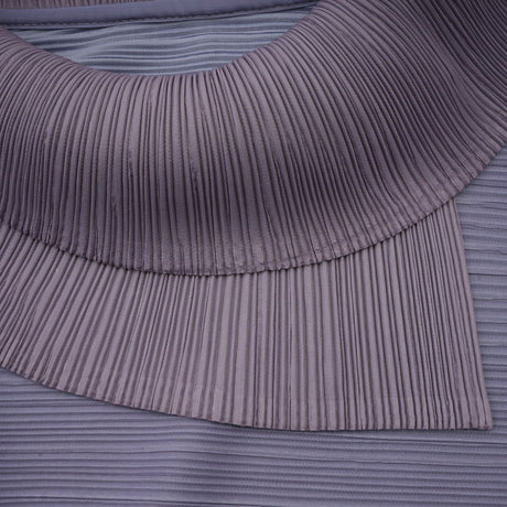 Agathe purple gradient wrinkled blouse  trousers matching set