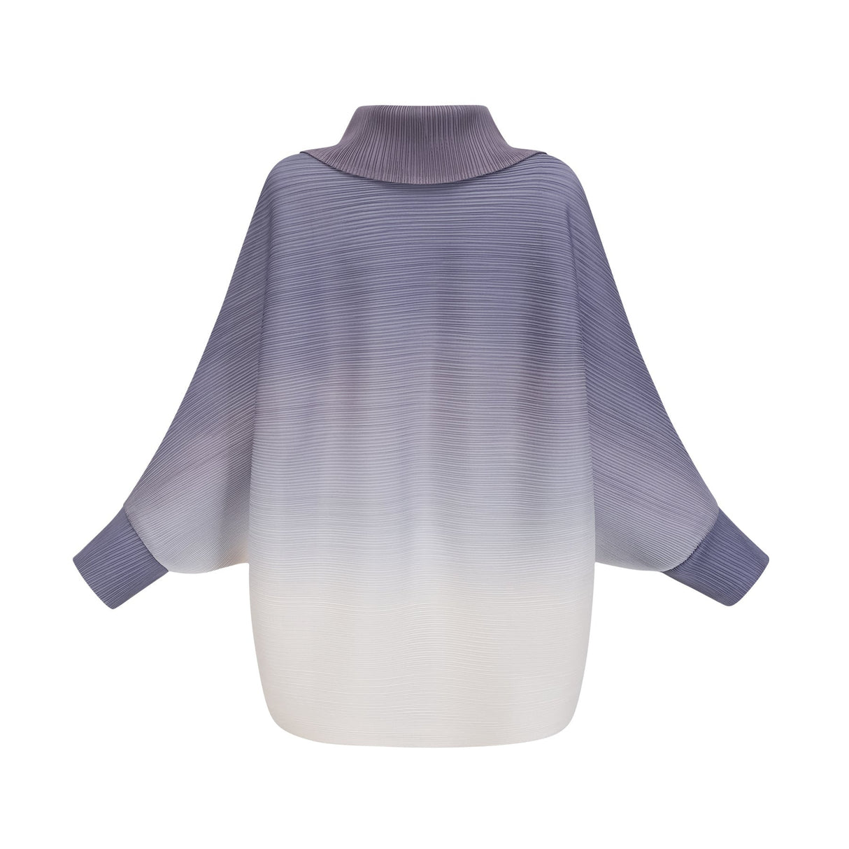 Agathe purple gradient wrinkled blouse  trousers matching set