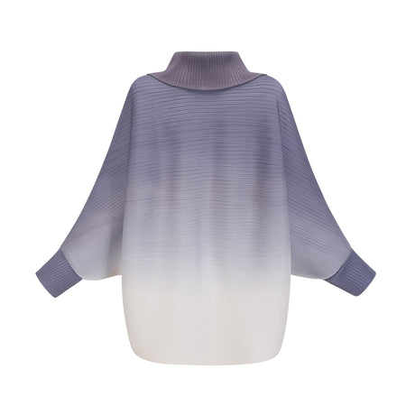 Agathe purple gradient wrinkled blouse  trousers matching set