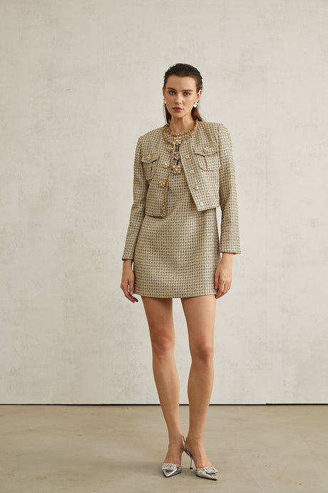 Agathe sequinembellished tweed jacket