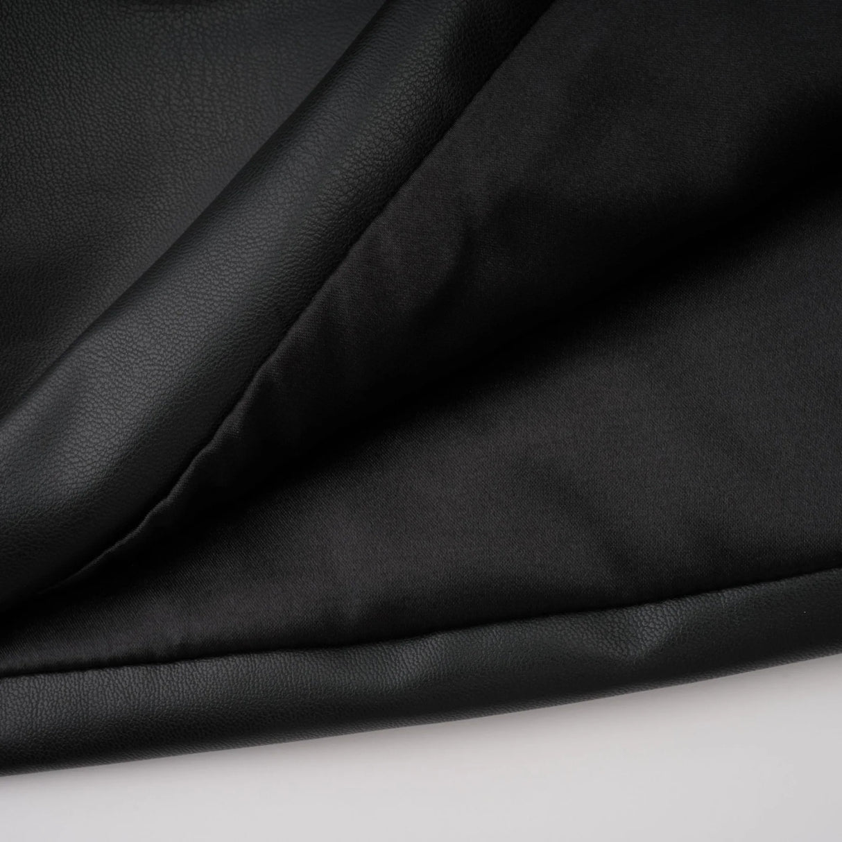 Agnes Black Ruched Leather Bodycon Mini Dress