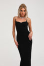 Ailbhe black bustier midi dress