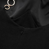 Ailbhe black bustier midi dress