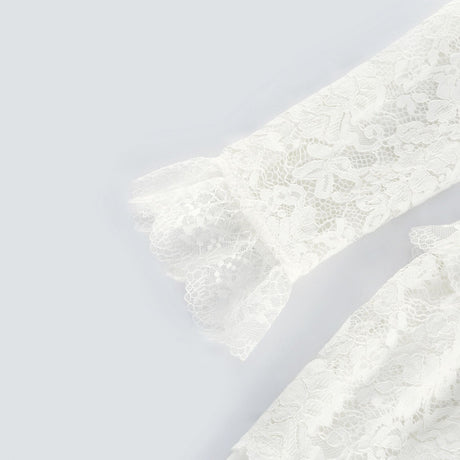 Aimée layered cutout lace embroidered midi dress