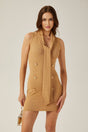 Aimée shawlcollar knitted mini dress