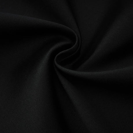 Ainara Black Off Shoulder Polished Midi Dress