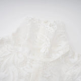 Airelle White Satin Panel Lace Maxi Dress