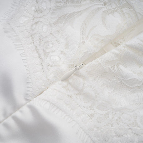 Airelle White Satin Panel Lace Maxi Dress