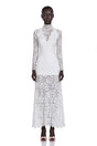 Airelle White Satin Panel Lace Maxi Dress