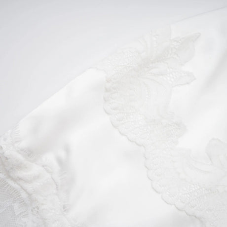 Airelle White Satin Panel Lace Maxi Dress