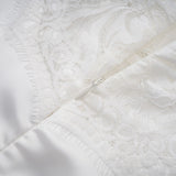 Airelle White Satin Panel Lace Maxi Dress