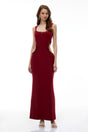 Aisha Red Embellished CutOut Maxi Dress