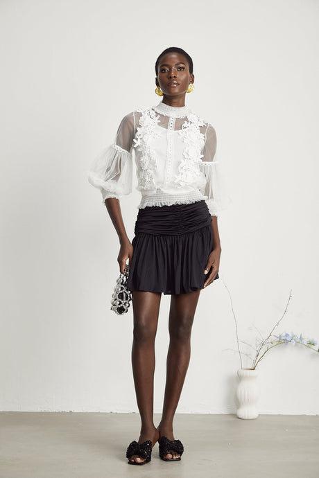 Aiza floral semisheer top