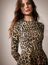 Alba Midi Dress - Round Neck - Formal & Evening - High Waist - A Line - Elegant
