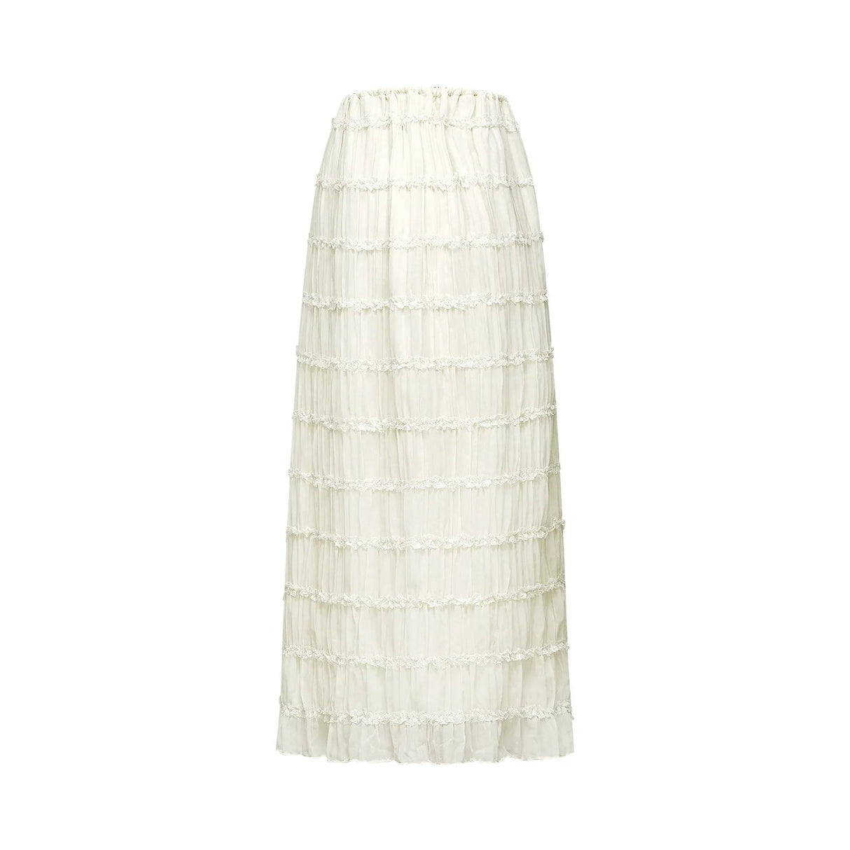 Alba Skirt & Top Set - Sleeveless Halterneck Open Back Pleated Ruffled Floor Length