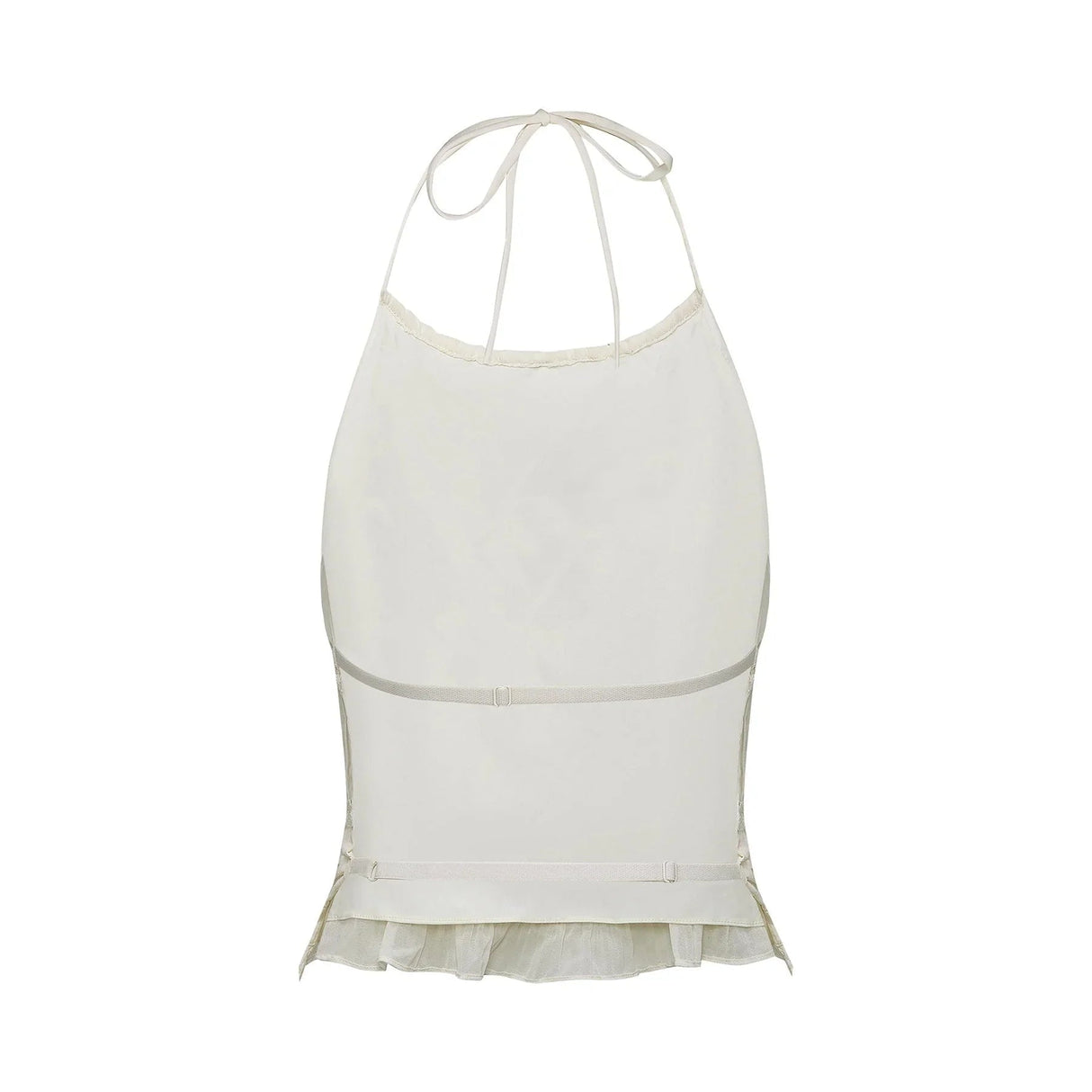 Alba Skirt & Top Set - Sleeveless Halterneck Open Back Pleated Ruffled Floor Length