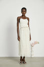 Alba Skirt & Top Set - Sleeveless Halterneck Open Back Pleated Ruffled Floor Length