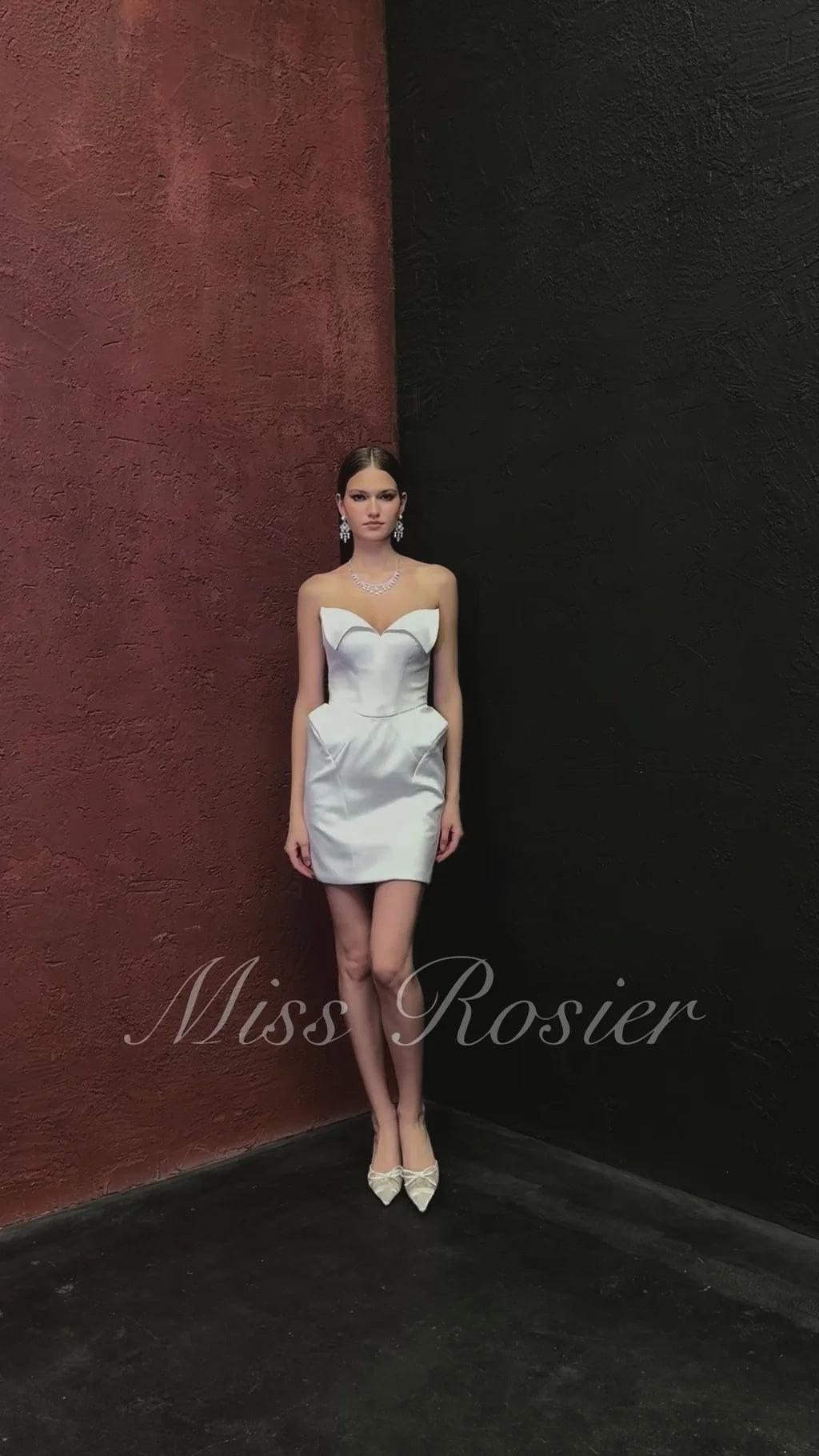 Alba White Barrel Waist Corset Mini Dress