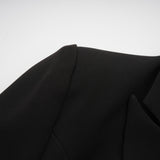 Alberta Blazer - Shoulder Pads - Cut - out Design - Crystal - Embellished Bow - Buttoned Cuffs