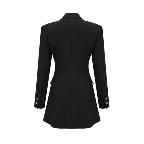 Alberta Blazer - Shoulder Pads - Cut - out Design - Crystal - Embellished Bow - Buttoned Cuffs