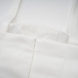 Alberta Mini Dress - Halterneck - Layered Design - Ruched Detailing - Rear Zip Fastening - Ruffled Hem