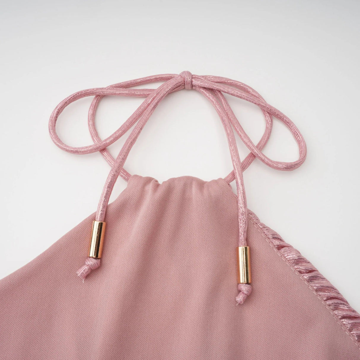 Alchimie Pink Glossy Pleated Maxi Dress