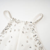 Alessandra Mini Dress - Collar Design - Sleeveless Style - Embellished Details - Zipper Closure
