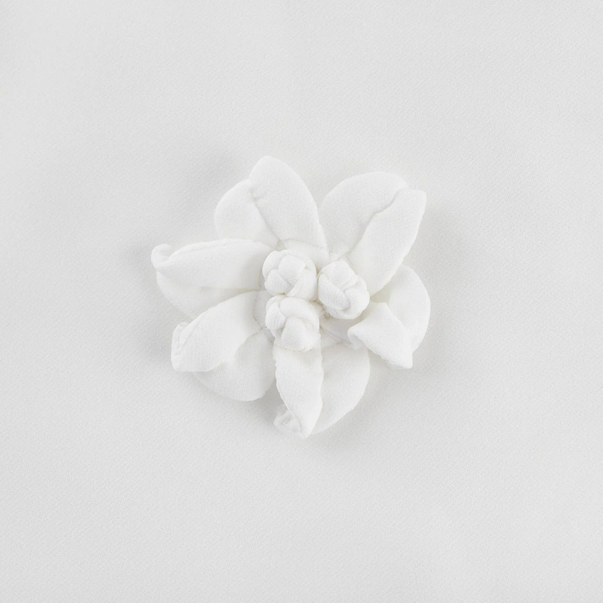 Alessandra White Mini Dress - Sleeveless Square Neck - Faux - Flower Embellishment - Flared Skirt - Rear Zip Fastening