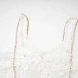 Alexa Mini Dress - Spaghetti Strap Sweetheart Bustier Crystal Sequin Faux - Flower Thigh - Length Zip Detail