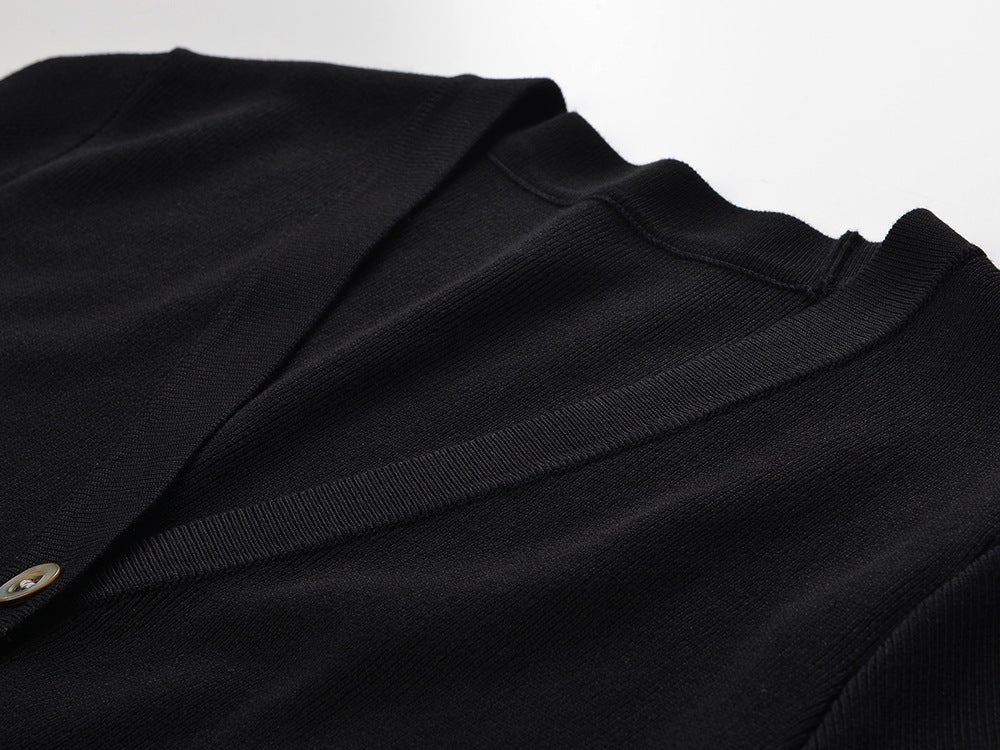 Alexa V - Neck Fitted Top - Feather Detailing and Stylish Buttons for a Contemporary Look