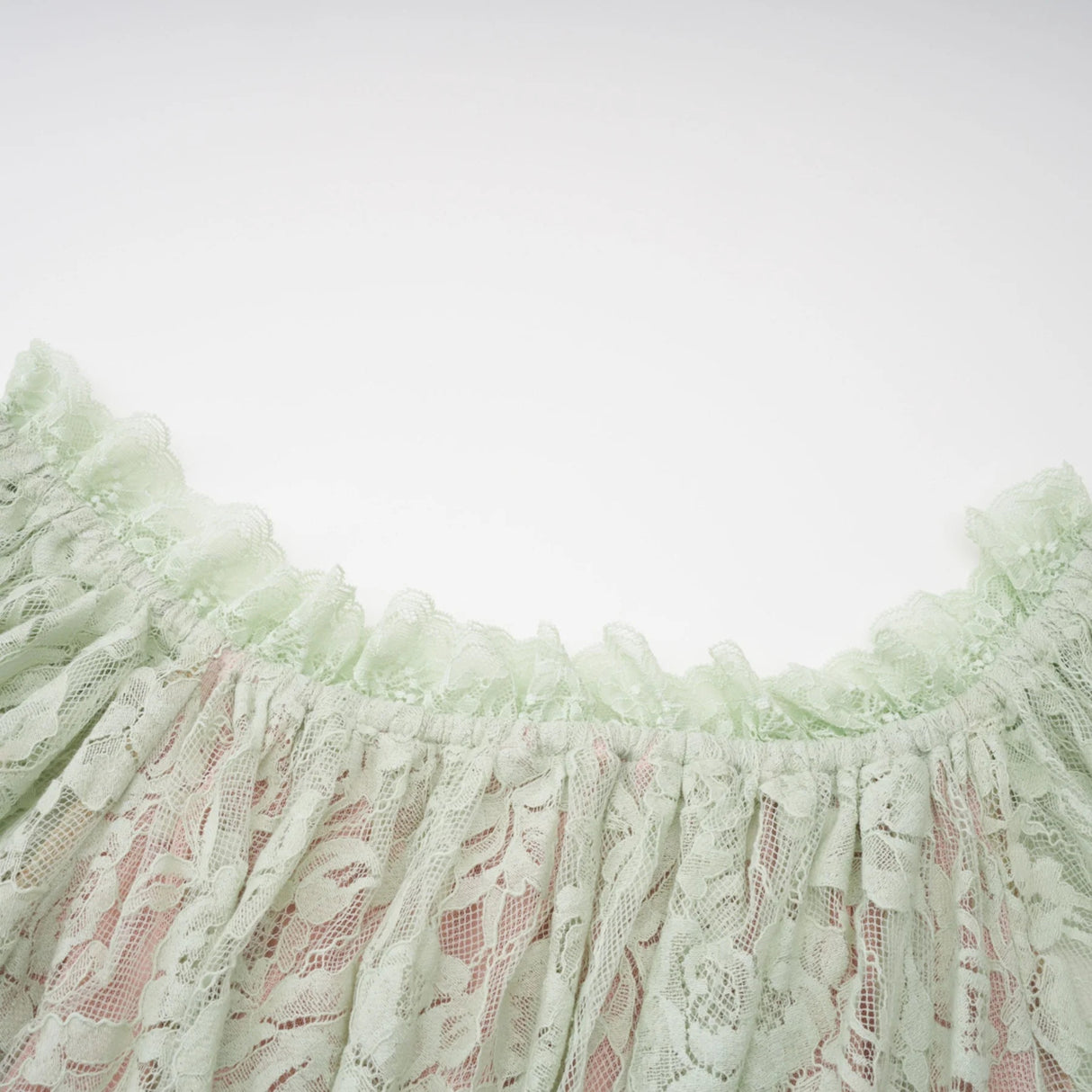Alexis Sage Green SemiSheer Floral Lace Mini Dress