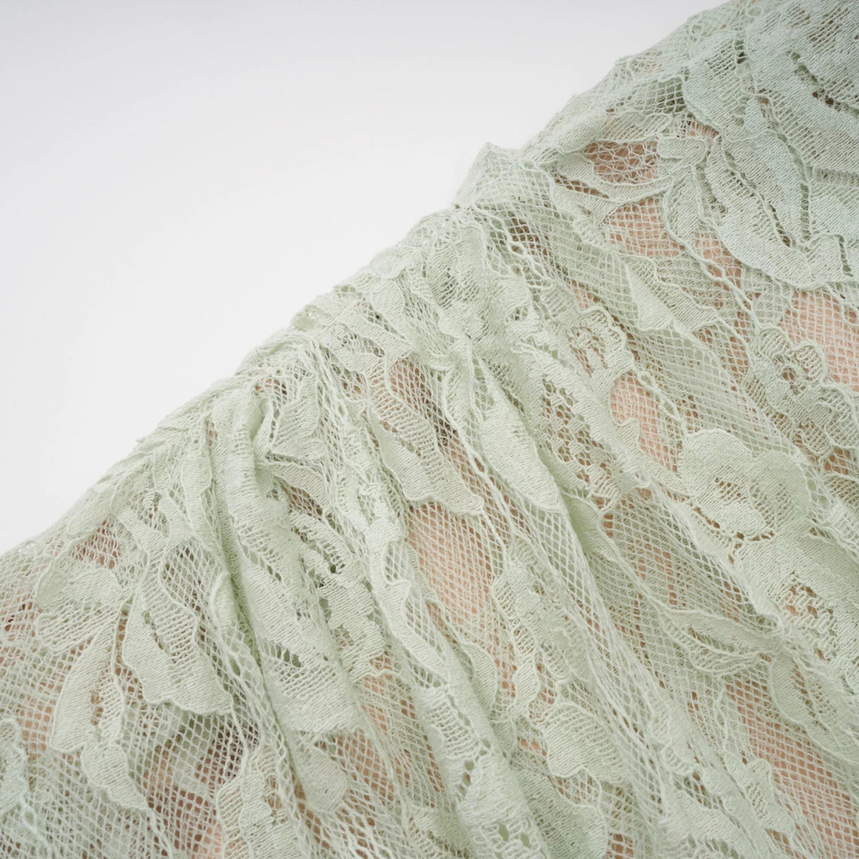 Alexis Sage Green SemiSheer Floral Lace Mini Dress