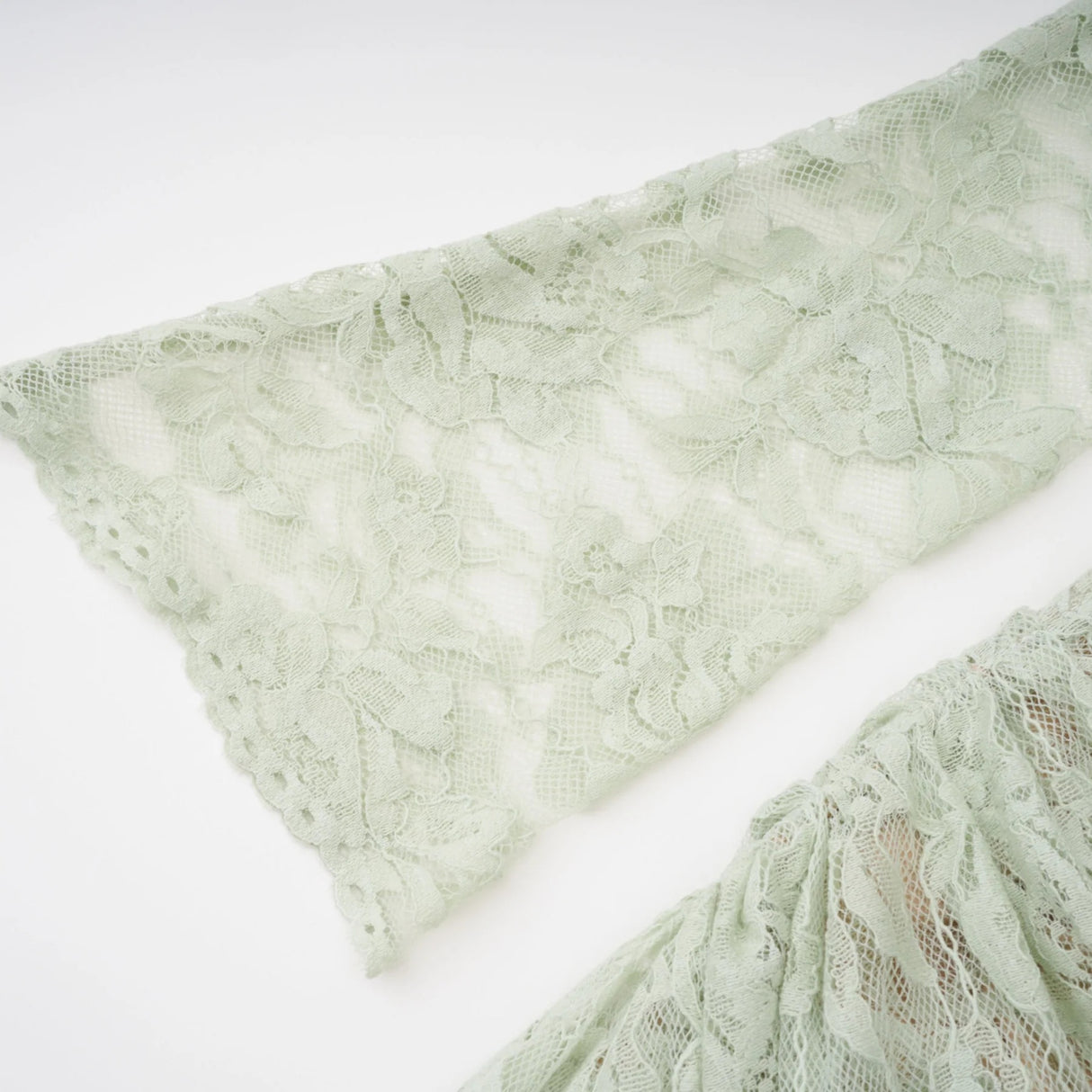 Alexis Sage Green SemiSheer Floral Lace Mini Dress