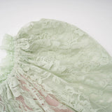 Alexis Sage Green SemiSheer Floral Lace Mini Dress